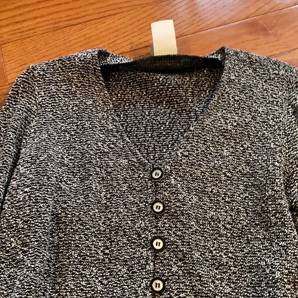 Black and white mottled cardigan vintage Rabbit Rabbit Rabbit designs - Picture 5 of 5